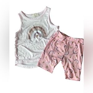 BTween Girls Size 6 Tank and Biker Shorts Set - Super Soft and Stretchy